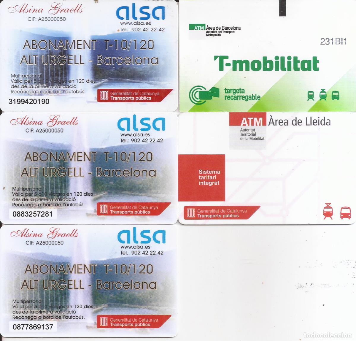 Coleccionismo billetes de transporte: targetas autobus de alsa - Foto 1