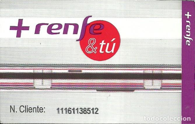 Coleccionismo billetes de transporte: Tarjeta recargable de RENFE - Foto 2