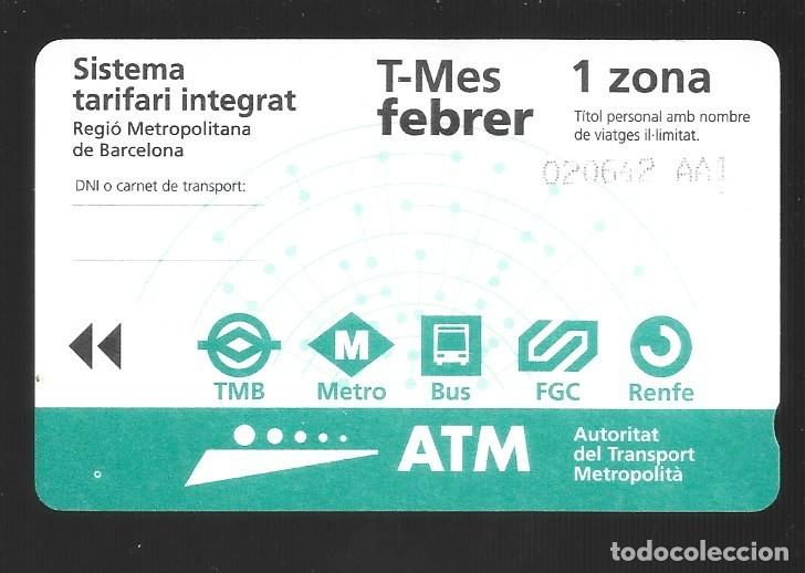 Colecionismos Bilhetes de Transporte: 1 billete de transporte de Barcelona usado en buen estado 19/01/2026