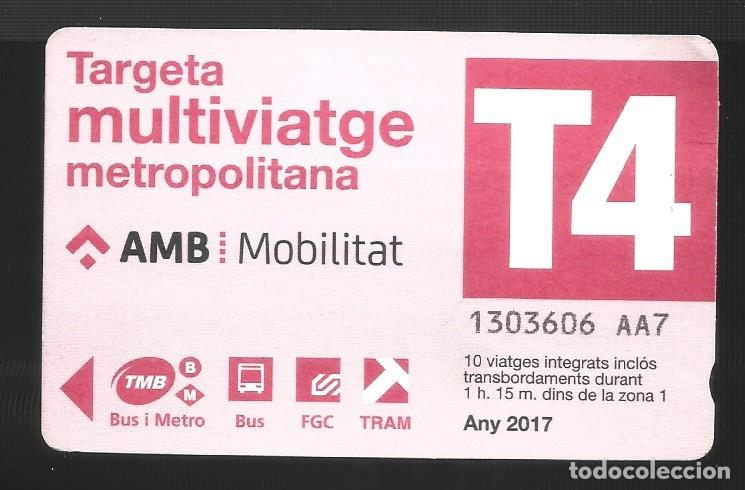 Collectables Transport Tickets: 1 billete de transporte de Barcelona a&ntilde;o 2017 usado en buen estado 19/01/2026