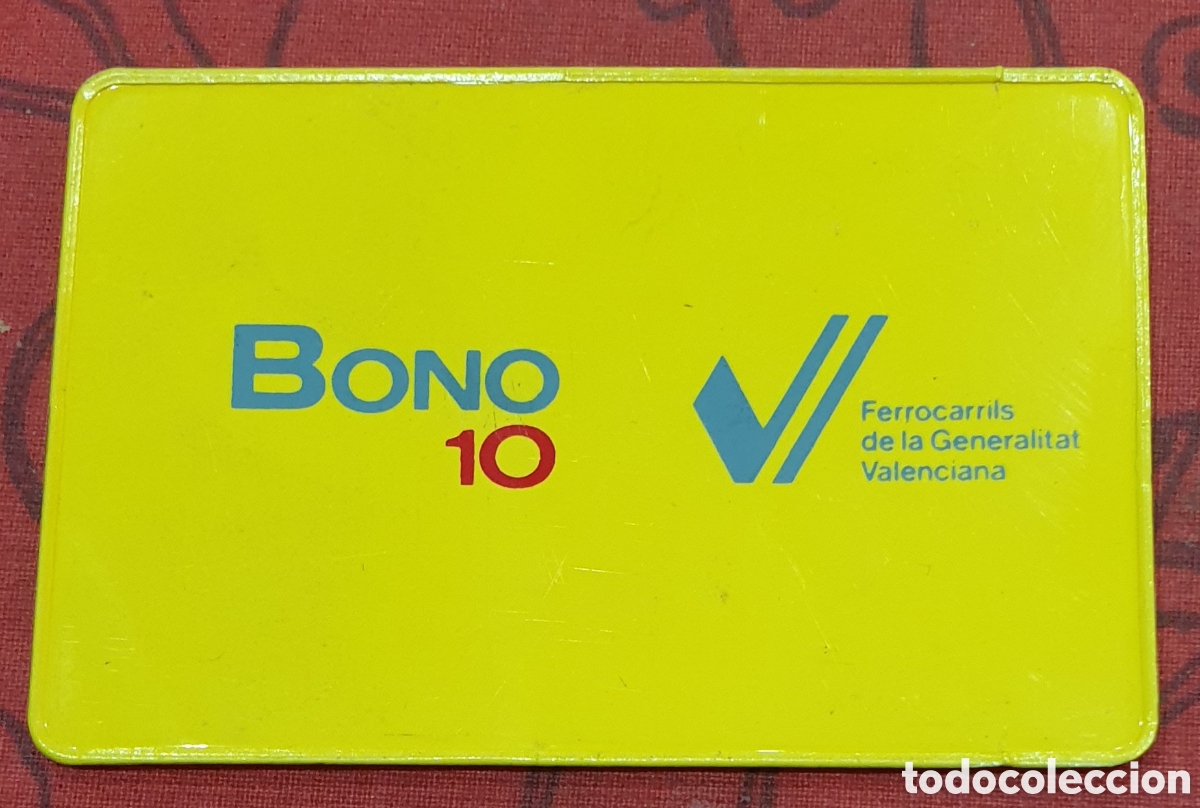 Coleccionismo Billetes de transporte: Funda pl&aacute;stico a estrenar, bono 10 FGV a&ntilde;os 90.