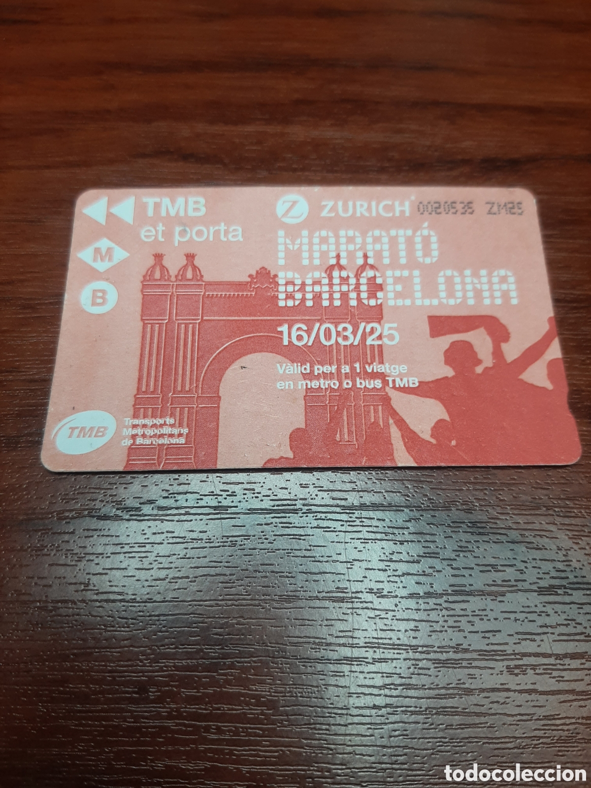 Collectables Transport Tickets: TARJETA TRANSPORTE COMMEMORATIVA MARATO BARCELONA 2025