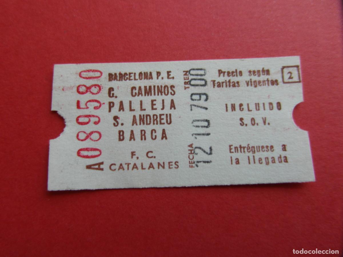 Coleccionismo Billetes de transporte: FERROCARRILES GENERALITAT CATALU&Ntilde;A - CUATRO CAMINOS PALLAJA SANT ANDREU DE LA BARCA