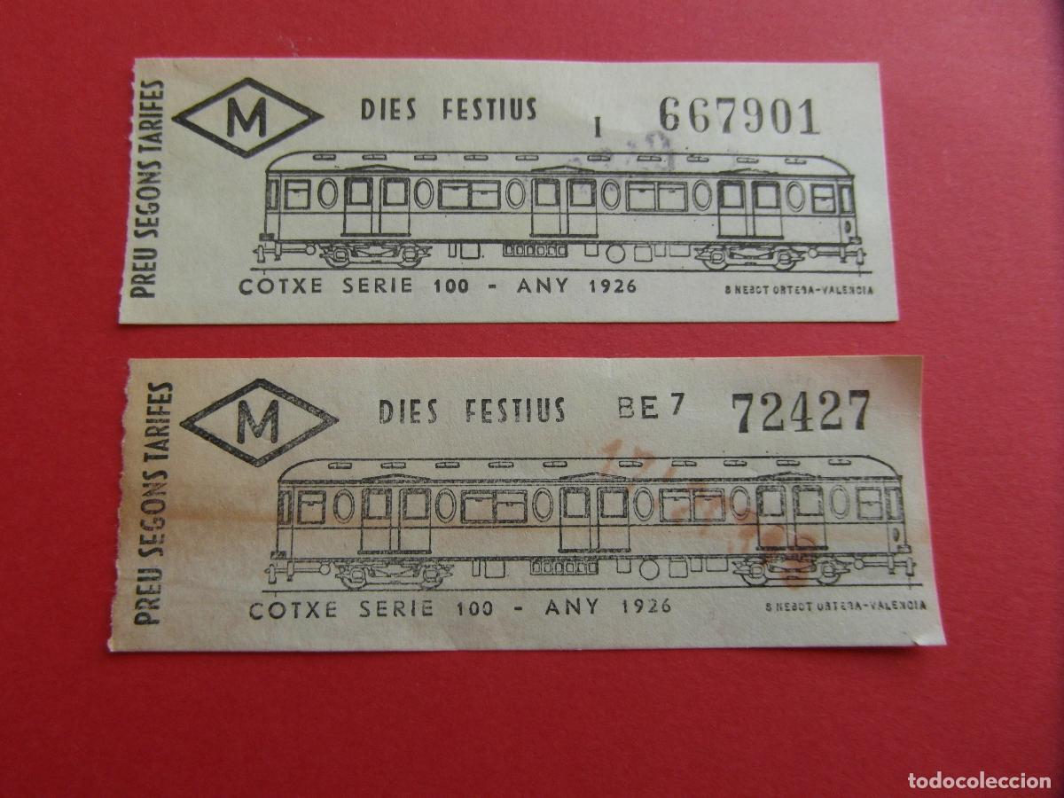 Coleccionismo Billetes de transporte: 2 BILLETE DIAS FESTIVOS METRO DE BARCELONA SERIE 5 Y 6 CIFRAS