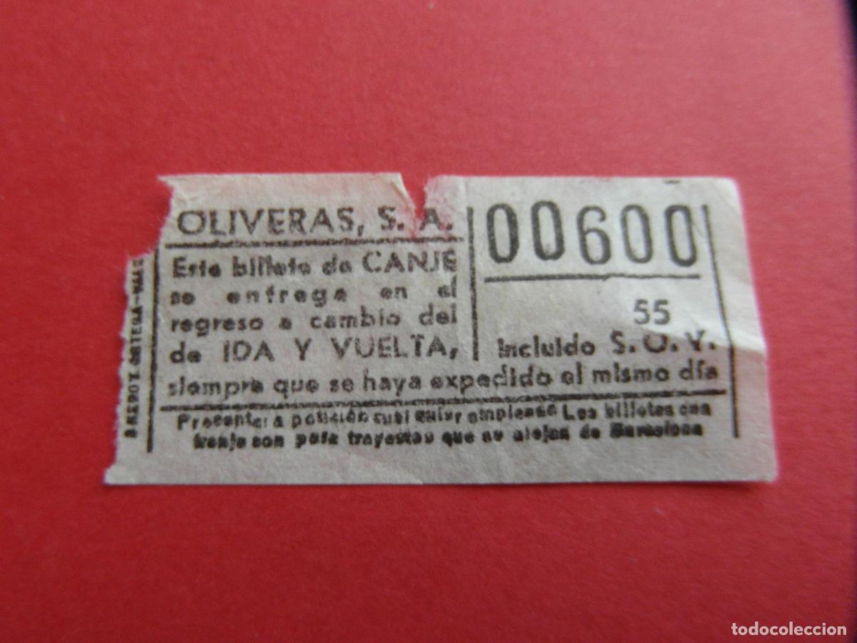 Coleccionismo Billetes de transporte: BILLETE ATOBUSES OLIVERAS CAPICUA 00600 - CANJE