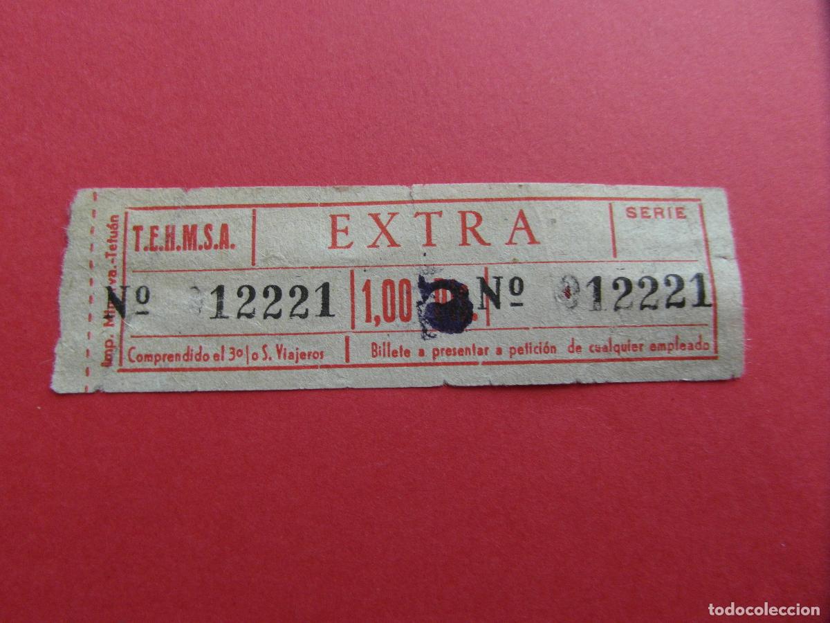 Coleccionismo Billetes de transporte: REF: COLESP-X1 - T.E.H.M.S.A. TRANSPORTES ELECTRICOS HISPANO MARROQUIS S.A. TETUAN CAPICUA 012221