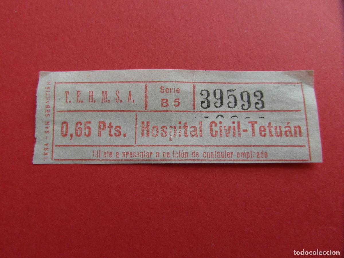 Coleccionismo Billetes de transporte: REF: COLESP-X1 - T.E.H.M.S.A. TRANSPORTES ELECTRICOS HISPANO MARROQUIS S.A. TETUAN CAPICUA 39593