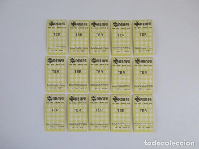 Coleccionismo Billetes de transporte: TER - LOTE 15 BILLETES TREN DE TERCERA - RENFE HUGIN A&Ntilde;OS 60 / 70 - COLECCIONISMO FERROVIARIO