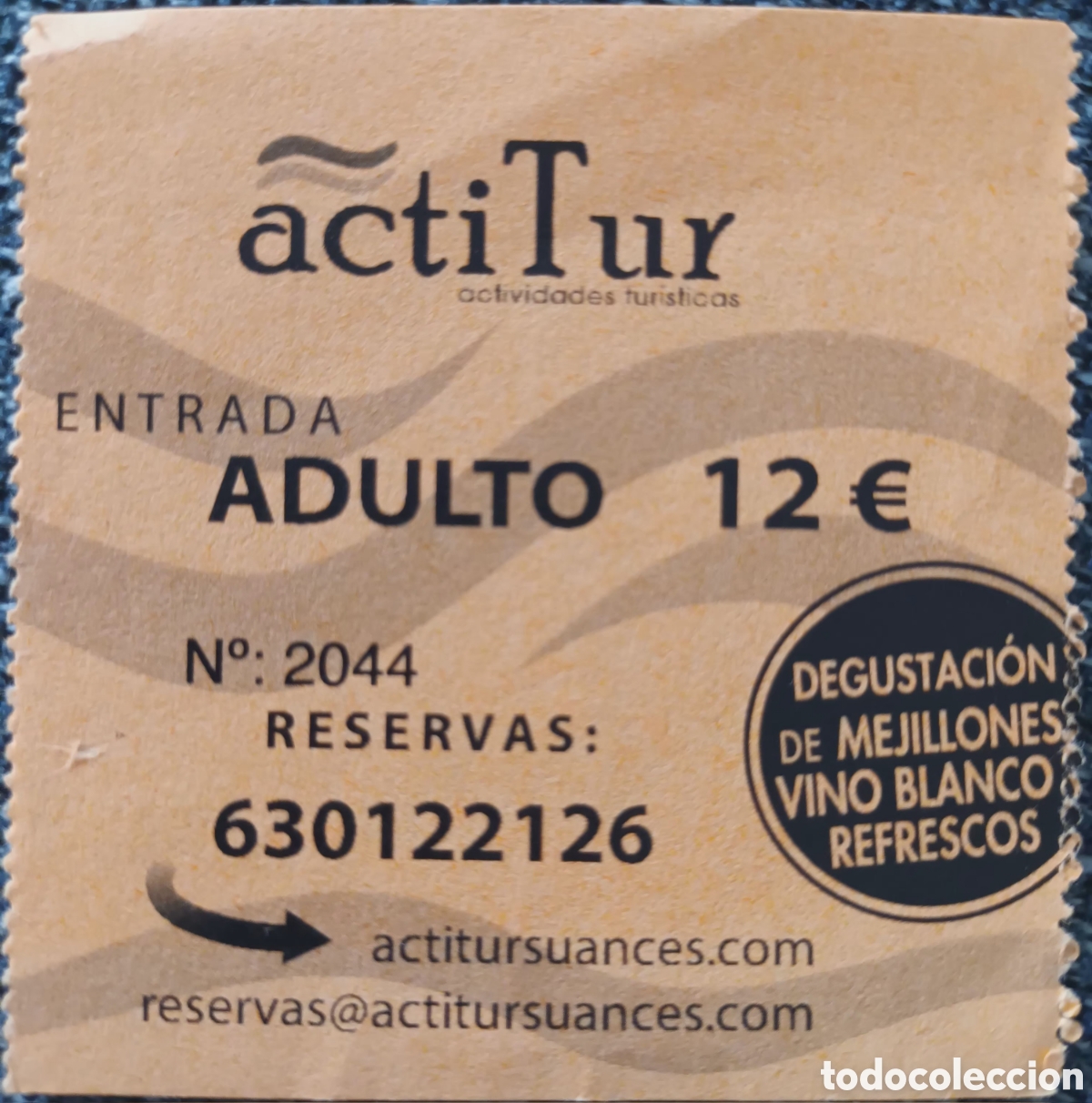 Coleccionismo Billetes de transporte: BILLETE PASEO MAR&Iacute;TIMO. SUANCES