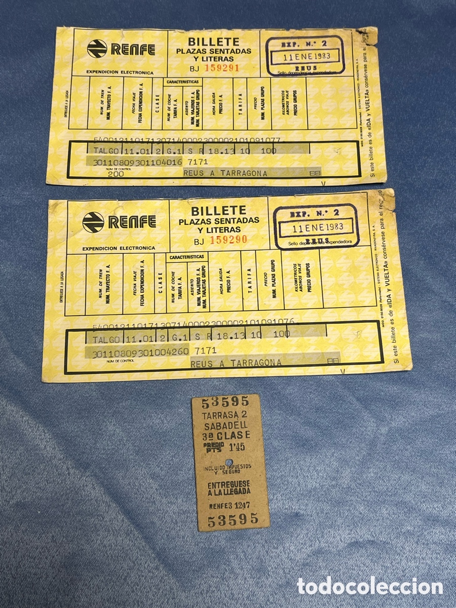 Coleccionismo Billetes de transporte: BILLETES DE TREN ANTIGUOS