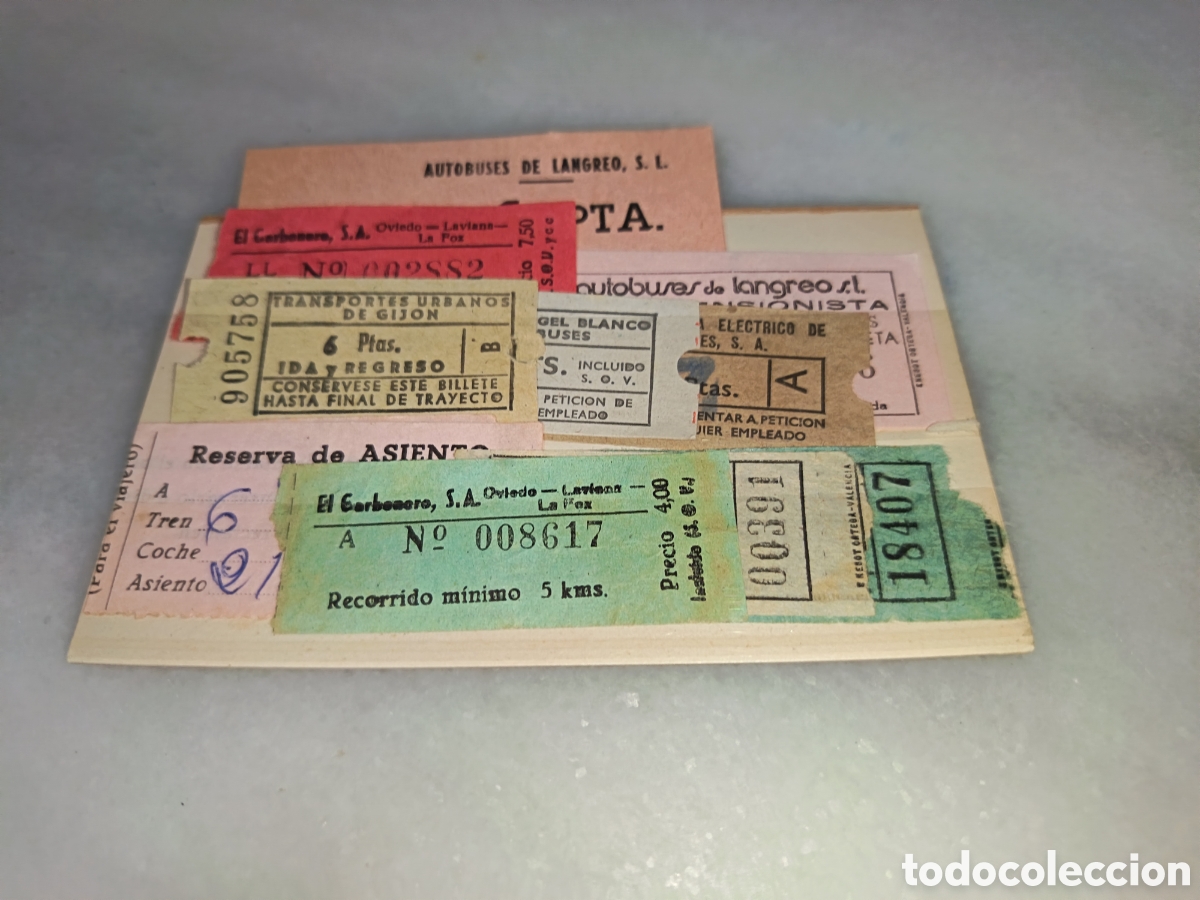 Collectionnisme Billets de transport: BILLETES AUTOBUSES DE LANGREO Y ASTURIAS