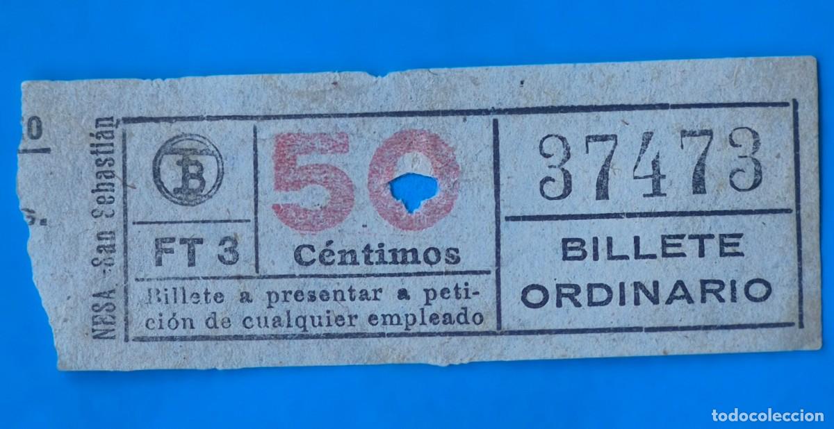 Coleccionismo Billetes de transporte: Billete Capic&uacute;a Transportes Barcelona &ndash; 50 Cts. Billete Ordinario &ndash; 37473