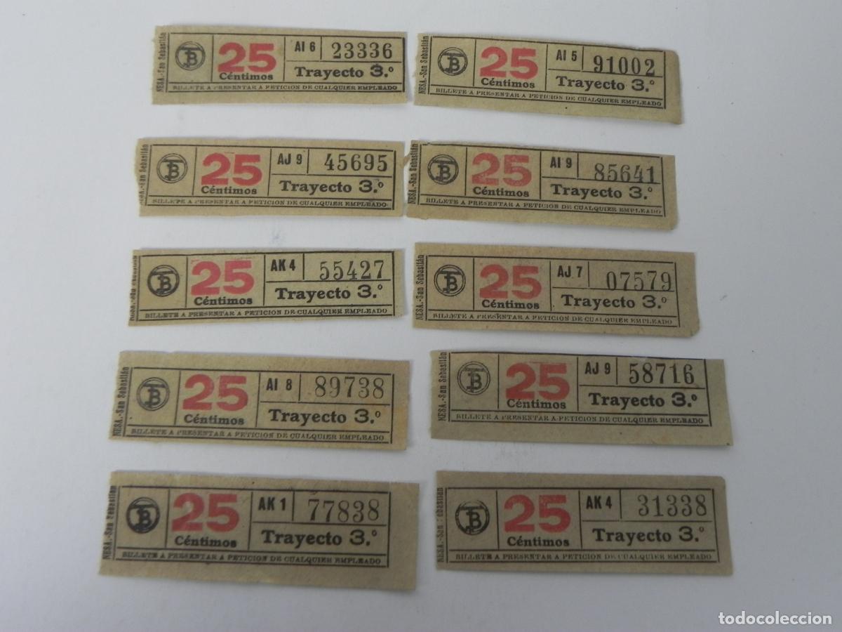 Coleccionismo Billetes de transporte: Lote 14 Billetes Tranv&iacute;as de Barcelona (TB) - 25 C&eacute;ntimos - Con 2 Parejas Correlativas