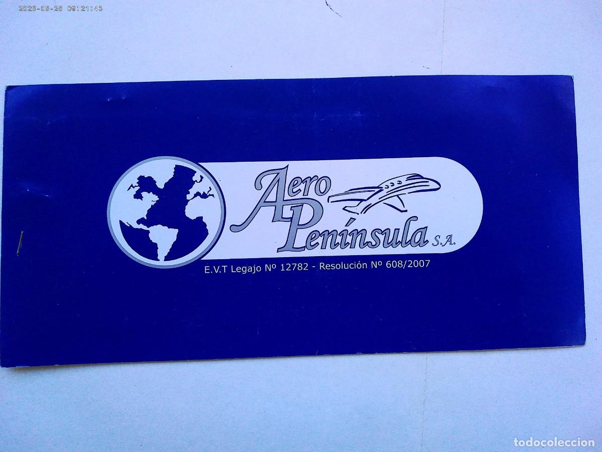Coleccionismo Billetes de transporte: BILLETE DE AVION DE AEROLINEAS ARGENTINAS : MADRID - BUENOS AIRES , 2008 . DE AERO-PENINSULA, S. A.