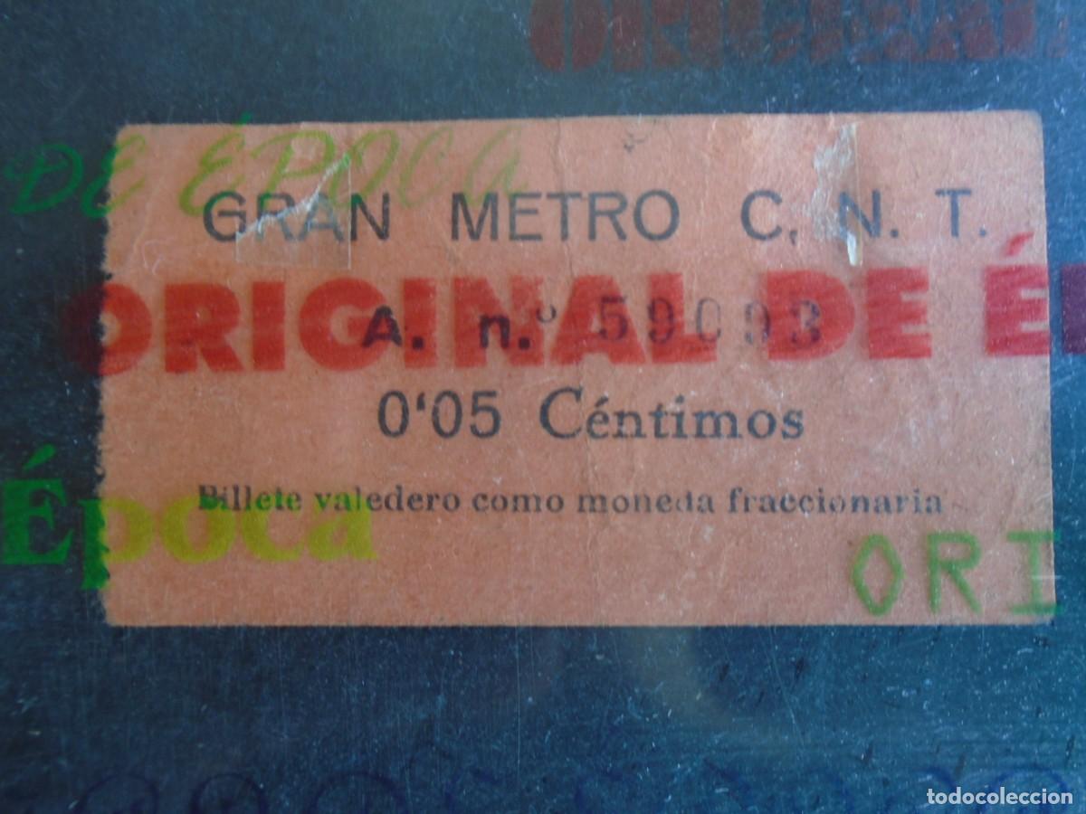 Coleccionismo Billetes de transporte: (YA-41B)5 CENTIMOS GRAN METRO C.N.T.
