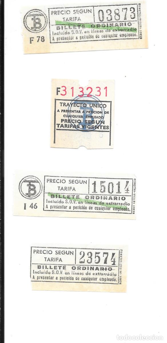 Coleccionismo Billetes de transporte: 4 Billetes de autob&uacute;s. Barcelona. A&ntilde;os 70' Tal como se ven en la foto