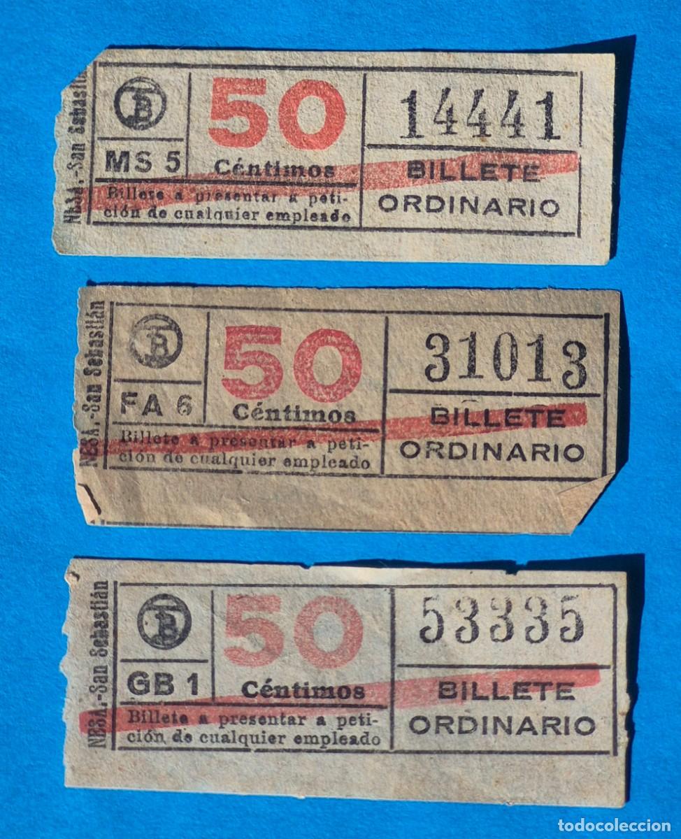 Coleccionismo Billetes de transporte: 3 Billetes Capic&uacute;a Transportes Barcelona &ndash; 50 Cts. Billete Ordinario &ndash; 14441 &ndash; 31013 - 53335