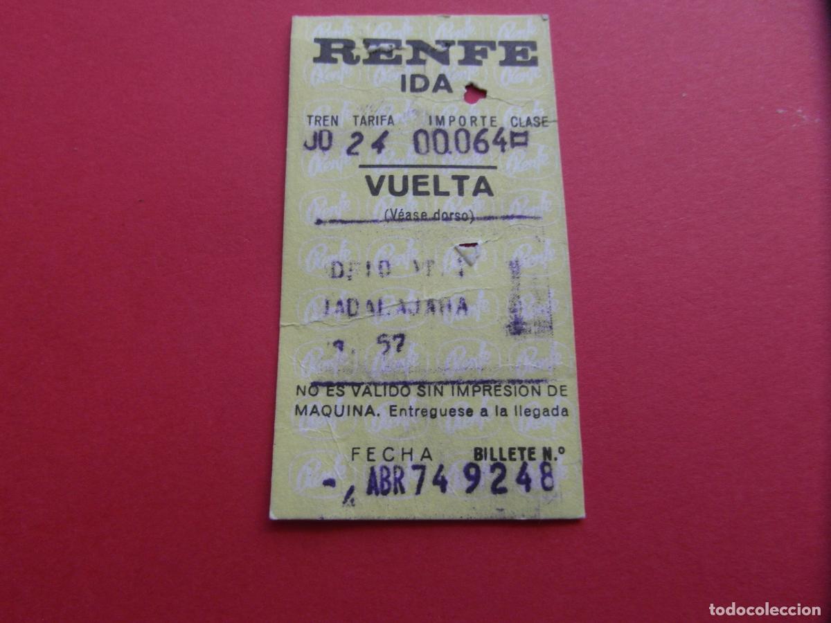 Coleccionismo Billetes de transporte: BILLETE HUGIN 1974 IDA VUELTA GUADALAJARA