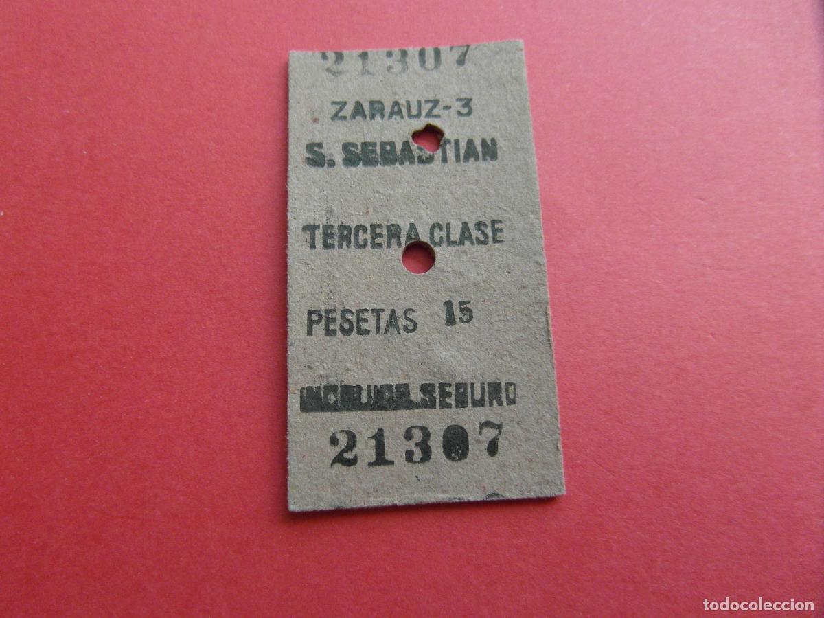Coleccionismo Billetes de transporte: BILLETE EDMONSON ZARAUZ - 3 SAN SEBASTIAN