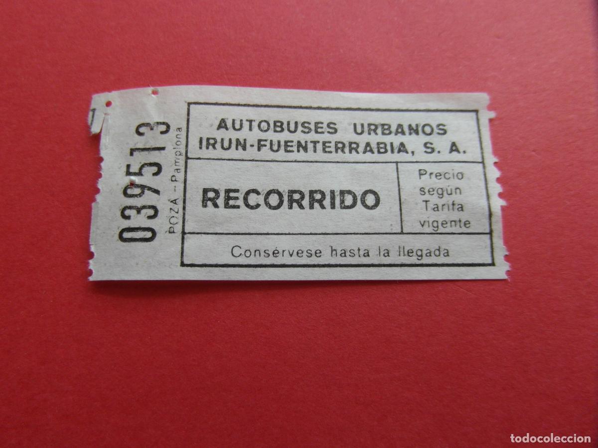 Coleccionismo Billetes de transporte: BILLETE AUTOBUSES URBANOS IRUN FUENTERRABIA S.A.