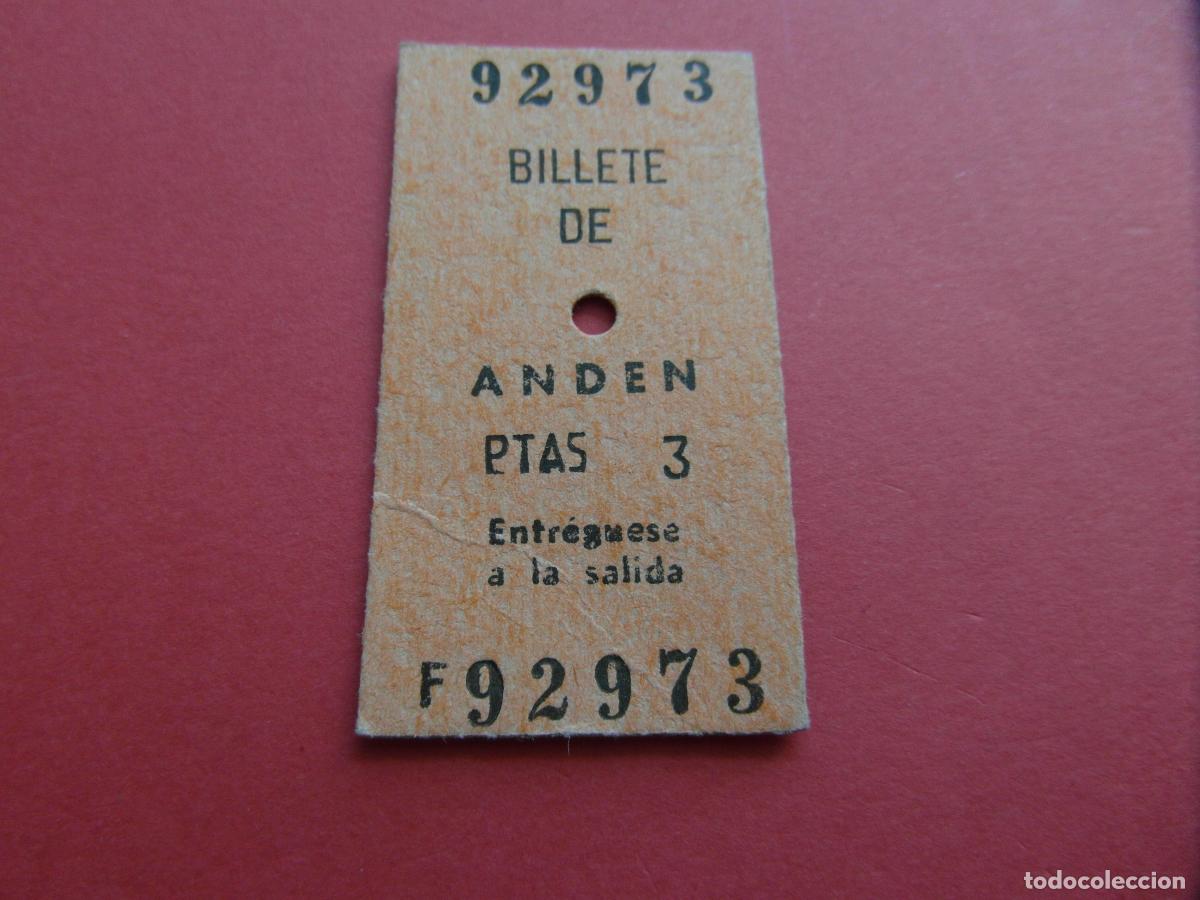 Coleccionismo Billetes de transporte: BILLETE EDMONSON ANDEN 30 AGOSTO 1973