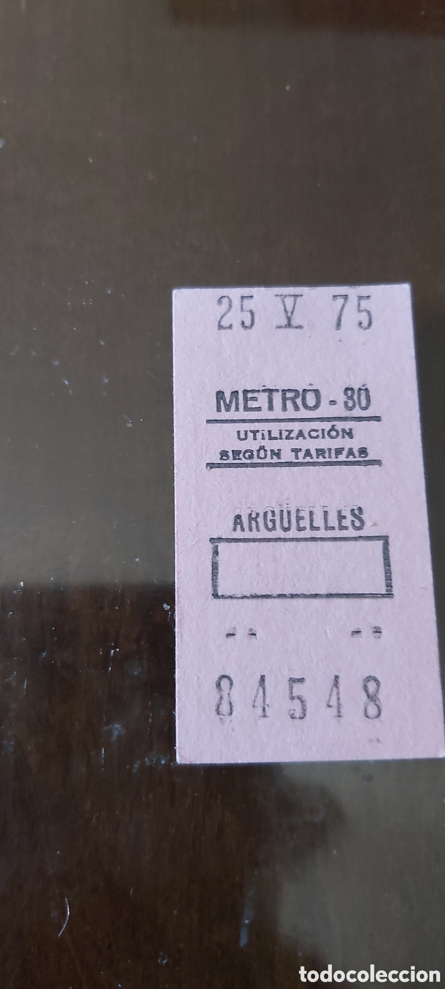 Coleccionismo Billetes de transporte: BILLETE CAPICUA METRO ARGUELLES 1975