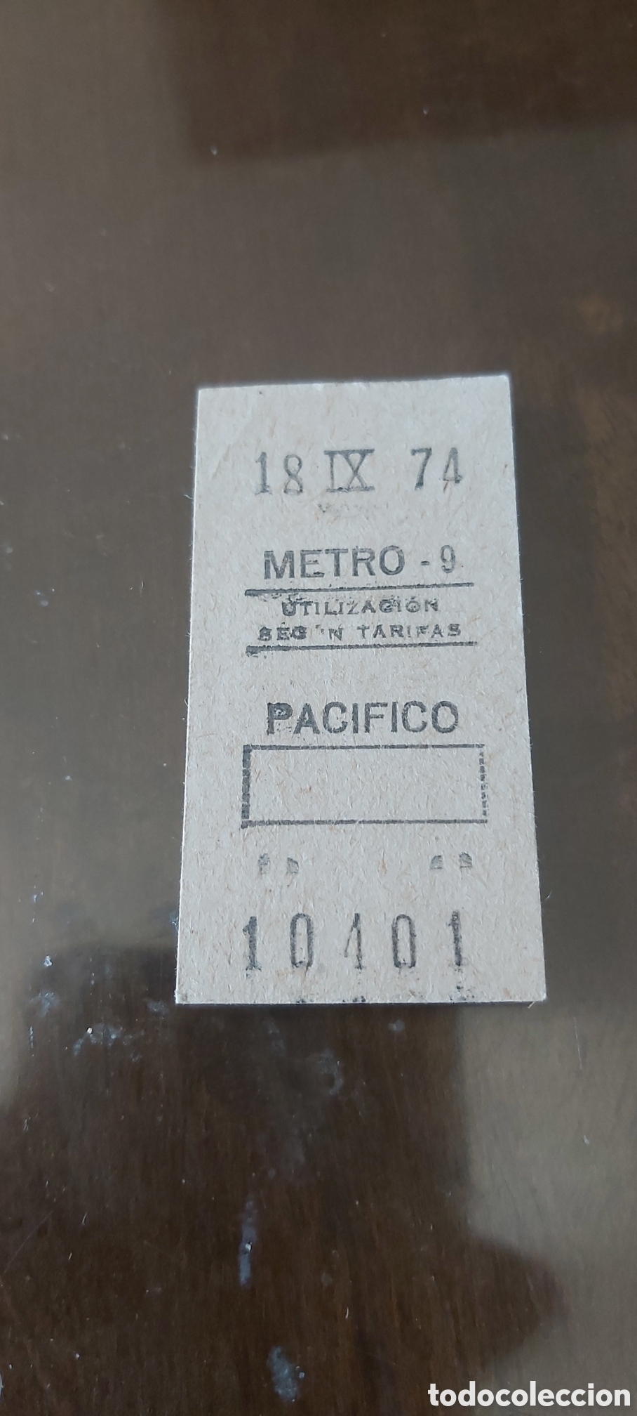 Coleccionismo Billetes de transporte: BILLETE DE METRO CAPICUA. MADRID .PACIFICO. 1974