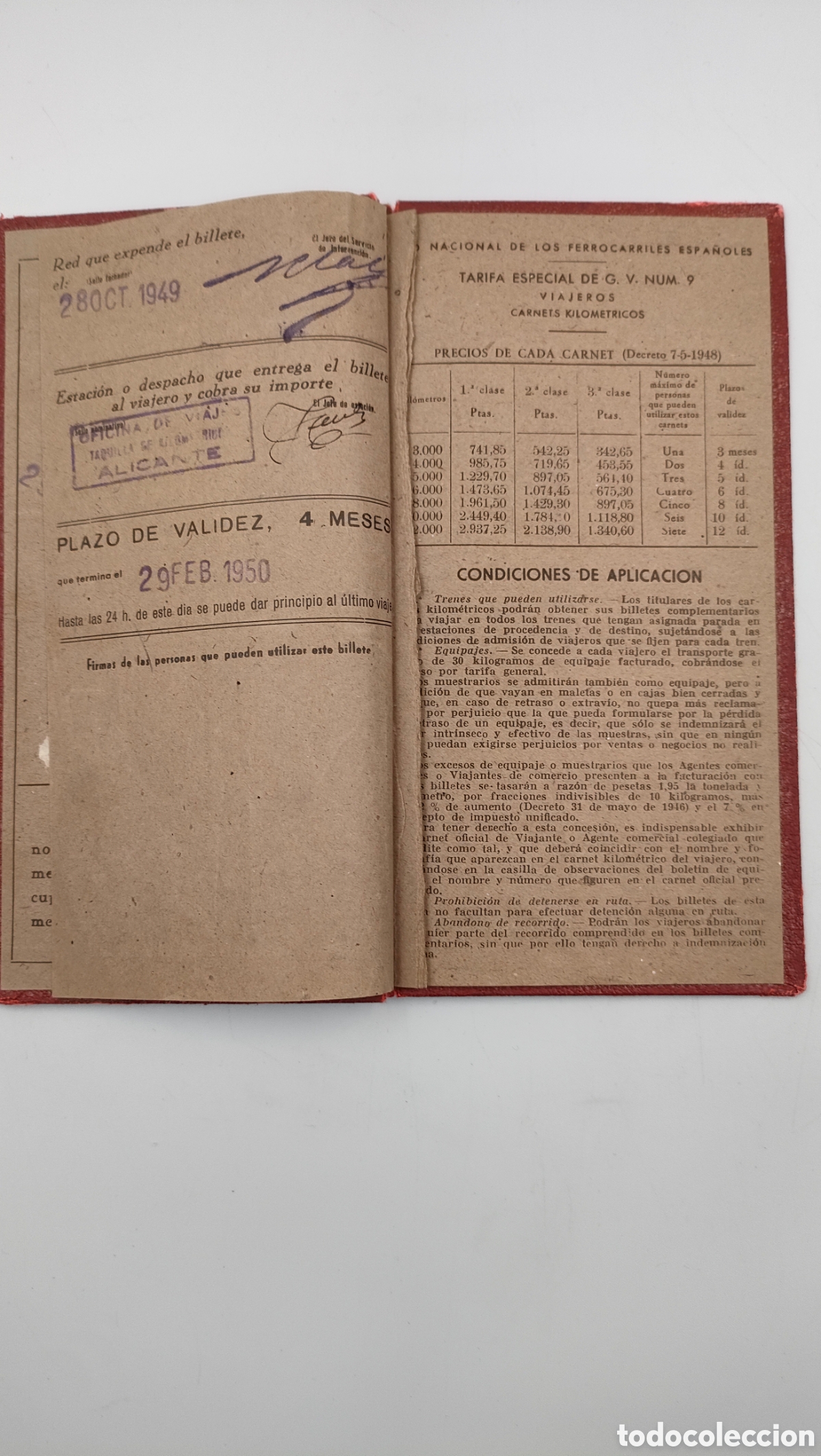 Coleccionismo billetes de transporte: Dos billetes kilometricos - Foto 3