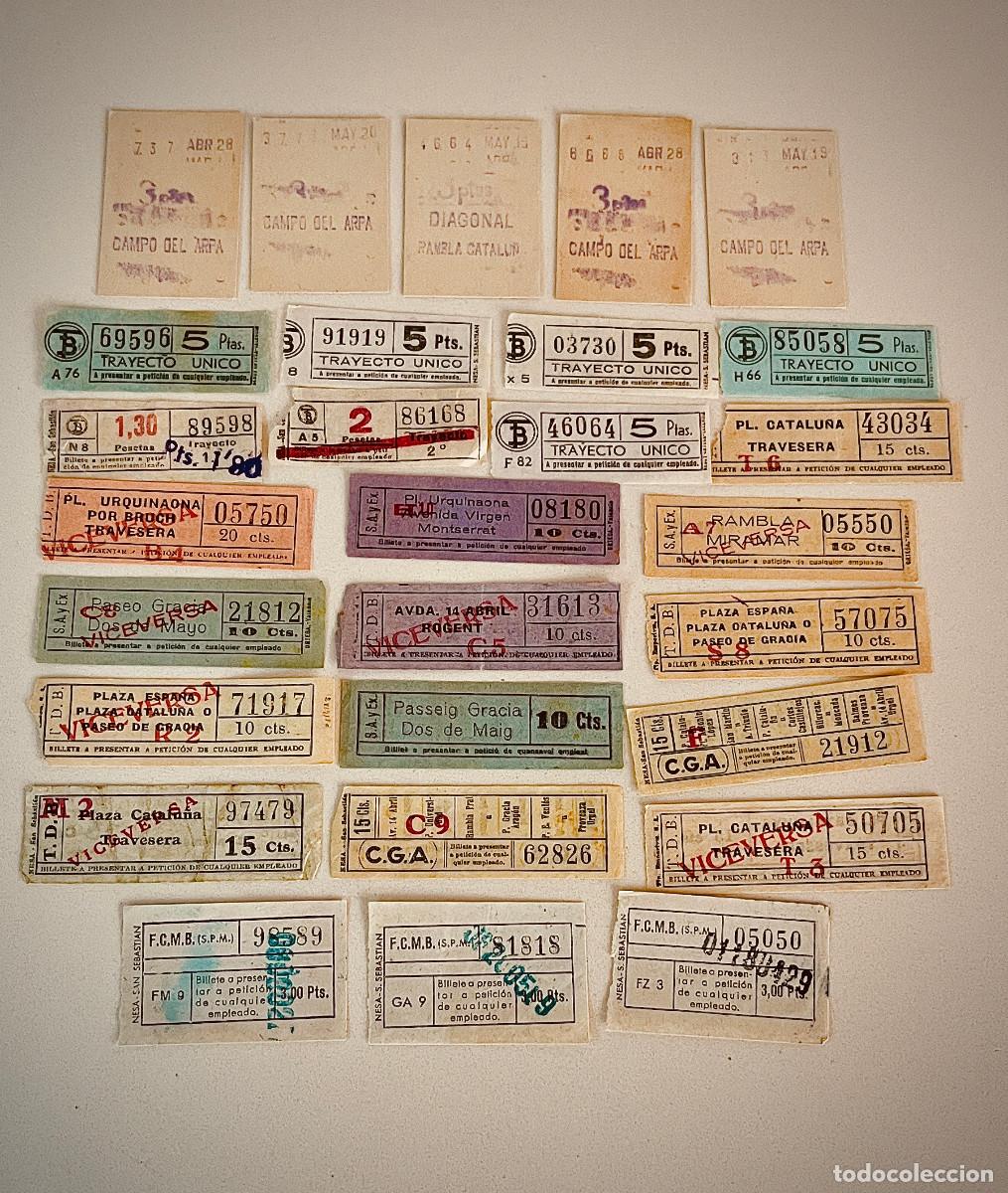 Coleccionismo Billetes de transporte: LOTE DE ANTIGUOS BILLETES DE TRANSPORTES