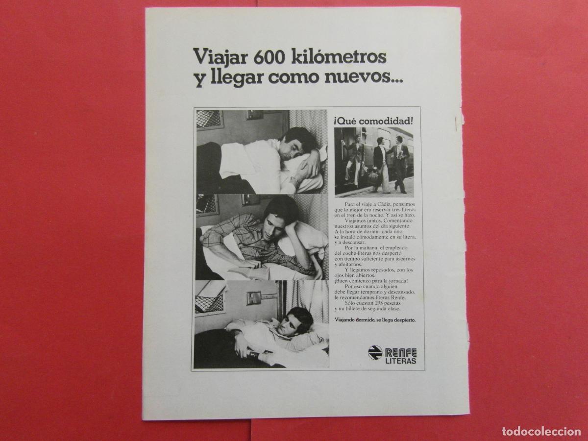 Collectables Transport Tickets: PUBLICIDAD 1975 - REF: PUBTREN01 - RENFE LITERAS