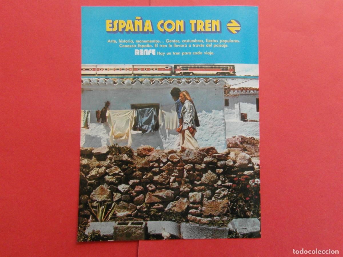 Collectables Transport Tickets: PUBLICIDAD 1975 - REF: PUBTREN01 - RENFE ESPA&Ntilde;A CON TREN