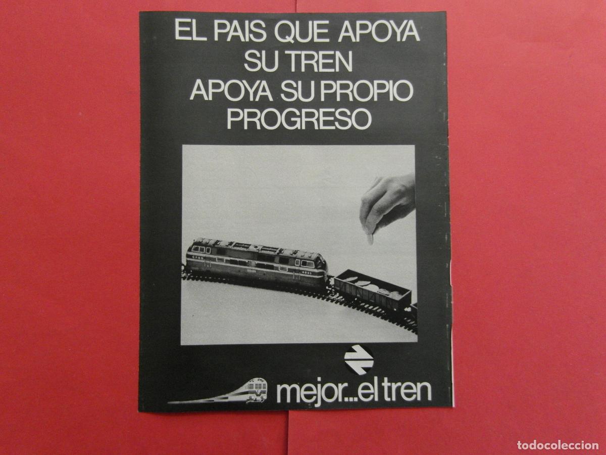 Coleccionismo Billetes de transporte: PUBLICIDAD 1979 - REF: PUBTREN01 - RENFE MEJOR EL TREN