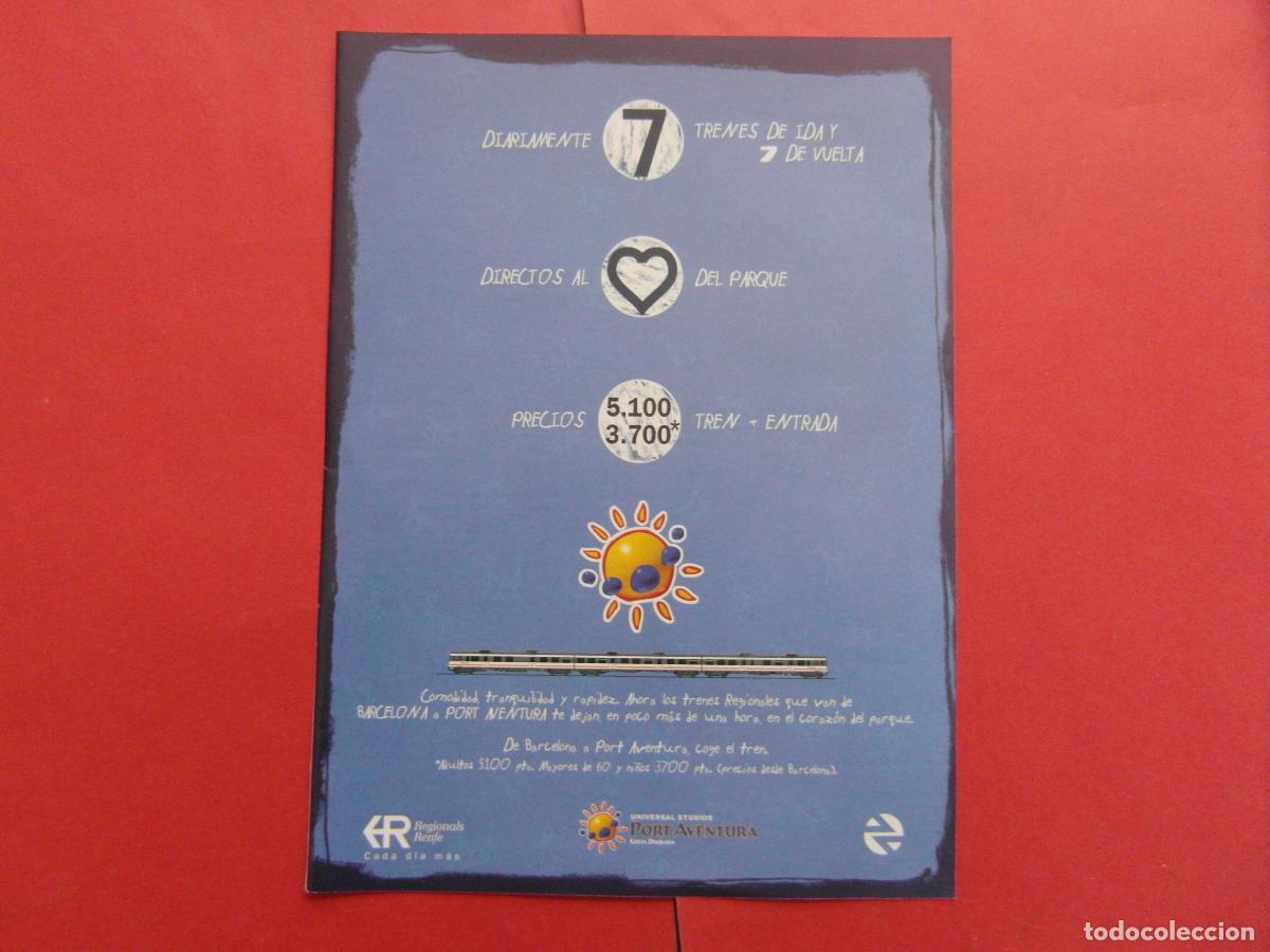 Collectables Transport Tickets: PUBLICIDAD 2000 - REF: PUBTREN01 - PORT AVENTURA REGIONALES - FERROCARRIL TREN RENFE MZA LOCOMOTORA