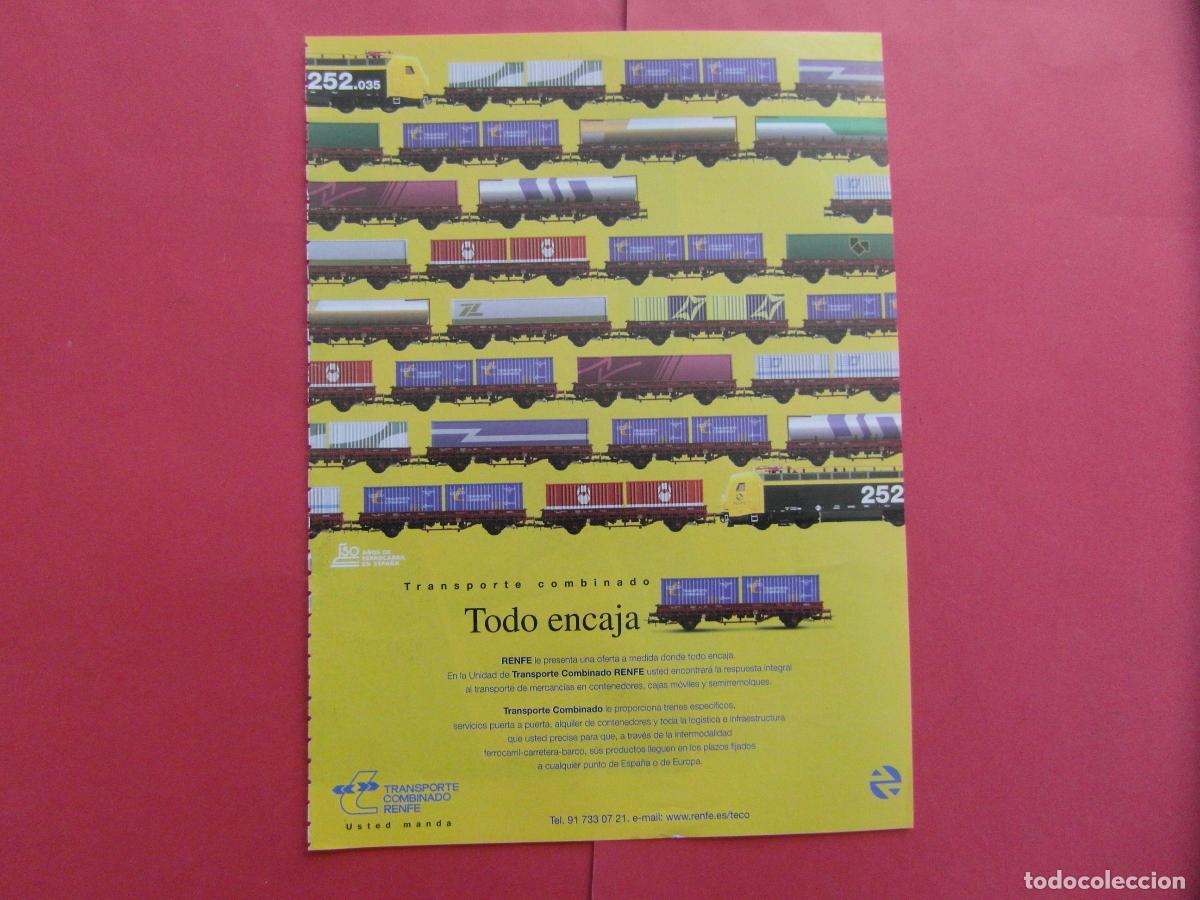 Collectables Transport Tickets: PUBLICIDAD 1998 - REF: PUBTREN01 - TRANSPORTE COMBINADO RENFE - FERROCARRIL TREN MZA LOCOMOTORA