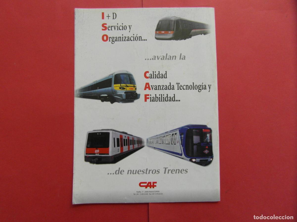 Sammeln von Fahrkarten: PUBLICIDAD 1998 - REF: PUBTREN01 - CAF METRO MADRID FGC BARCELONA- RENFE TREN FERROCARRIL LOCOMOTORA