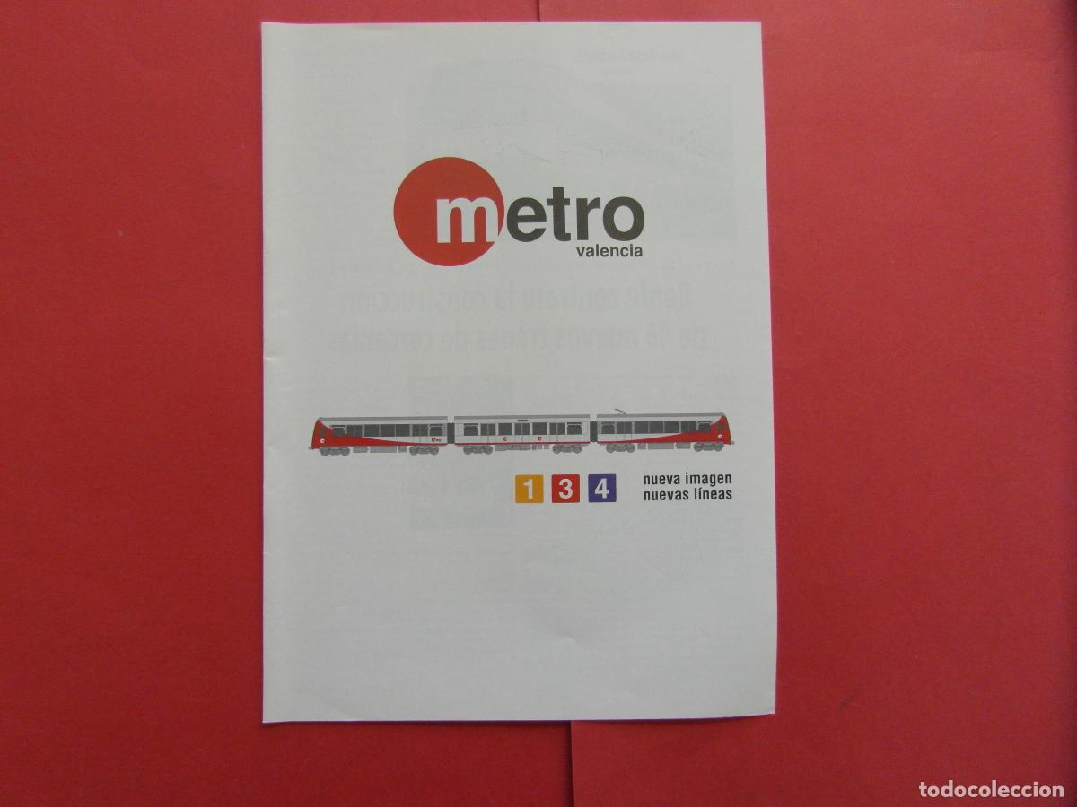 Collectionnisme Billets de transport: PUBLICIDAD 1998 - REF: PUBTREN01 - METRO VALENCIA LINEAS 1 3 4 - RENFE FERROCARRIL TREN LOCOMOTORA