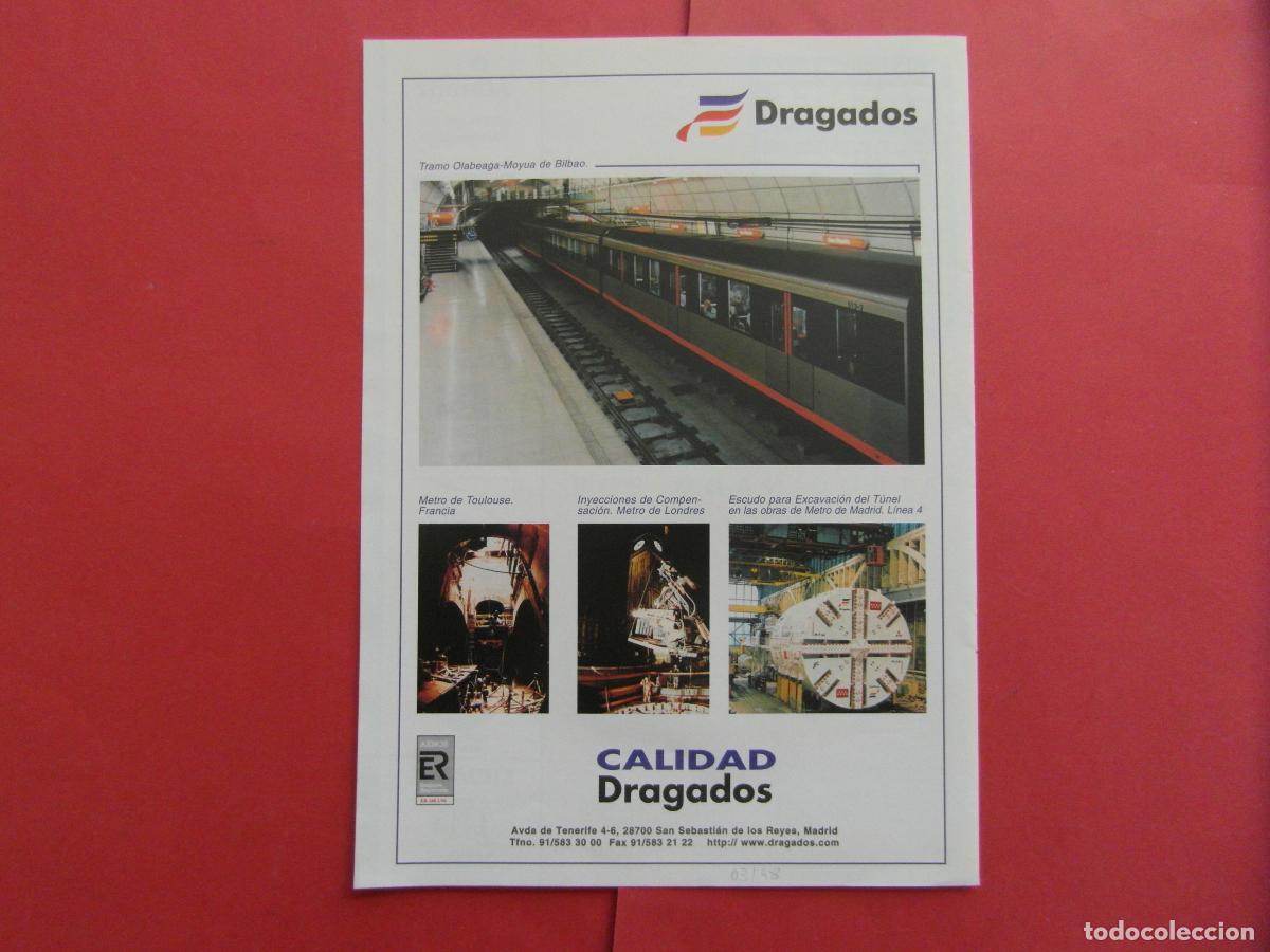 Colecionismos Bilhetes de Transporte: PUBLICIDAD 1998 - REF: PUBTREN01 - DRAGADOS METRO BILBAO LINEA 4 METRO MADRID - RENFE FERROCARRIL