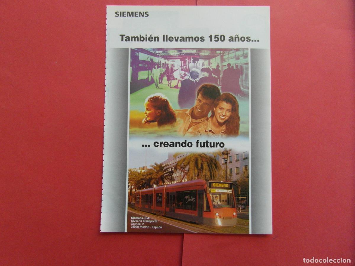 Coleccionismo billetes de transporte: PUBLICIDAD 1998 - REF: PUBTREN01 - SIEMENS TRANVIA DIAGONAL BARCELONA COMBINO - RENFE FERROCARRIL