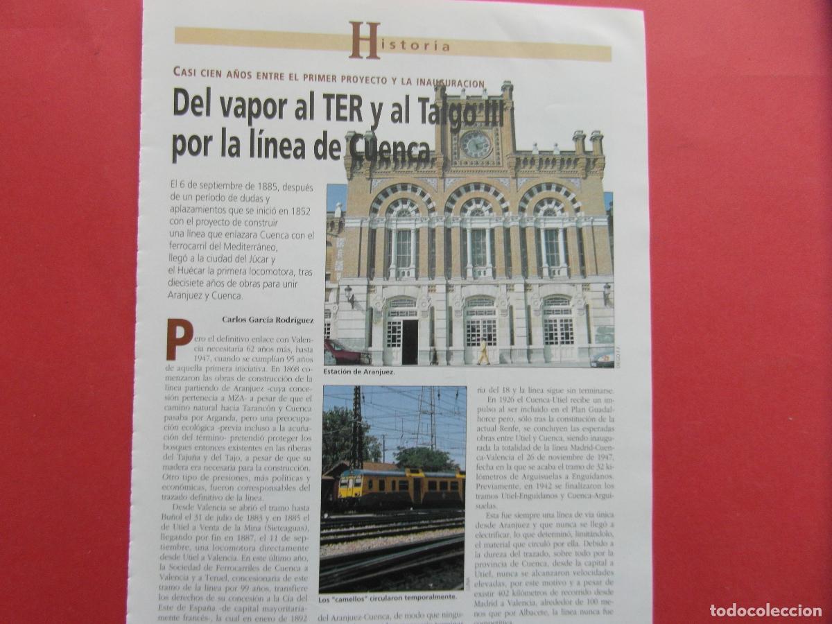 Coleccionismo Billetes de transporte: ARTICULO 1994 - REF: ARTTREN02 - LINEA DE CUENCA ESTACION ARANJUEZ VAPOR AL TALGO III - 1 PAGINAS