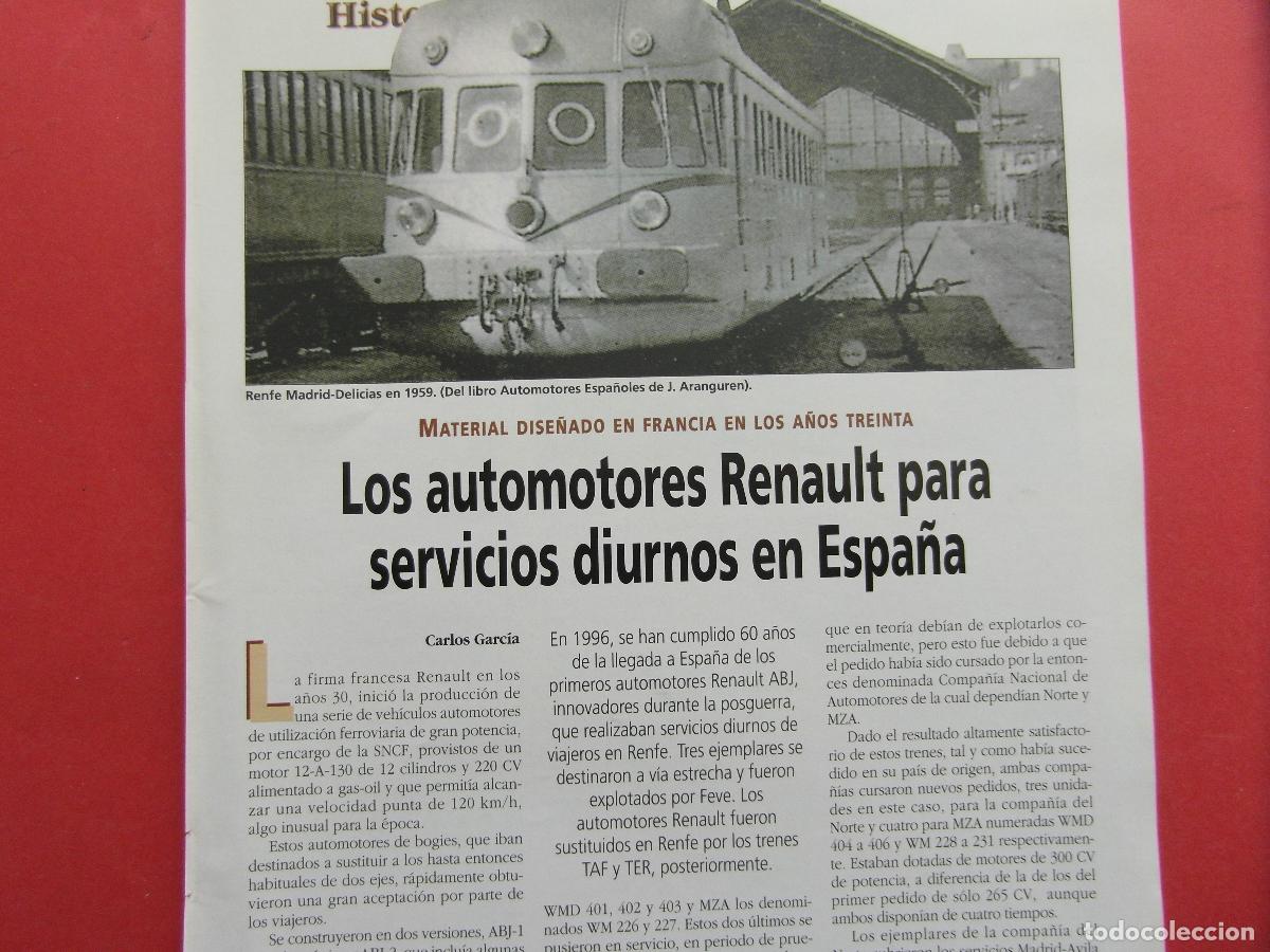 Coleccionismo Billetes de transporte: ARTICULO 1996 - REF: ARTTREN02 - AUTOMOTORES RENAULT - 2 PAGINAS