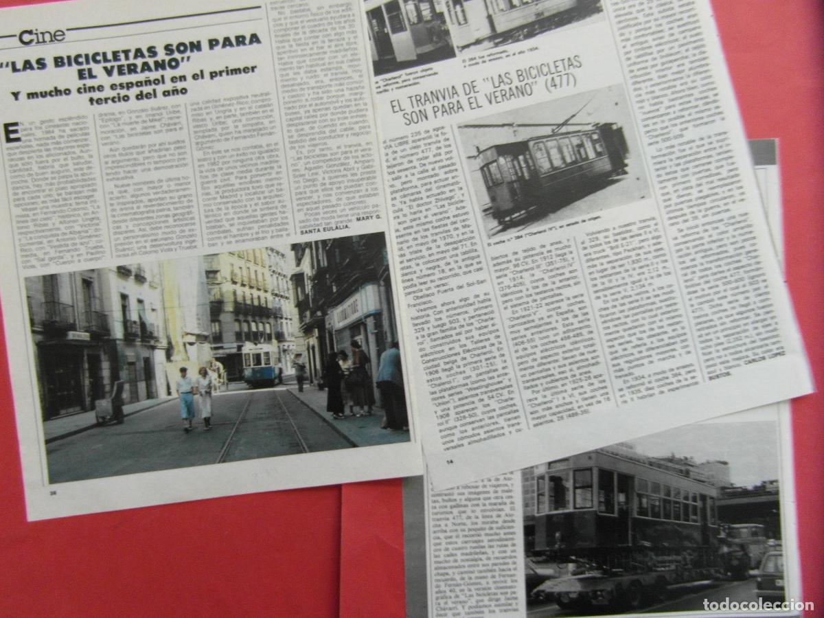 Coleccionismo billetes de transporte: ARTICULO 1984 - REF: ARTTREN02 - TRANVIA 477 MADRID LAS BICICLETAS SON PARA EL VERANO - 3 PAGINAS