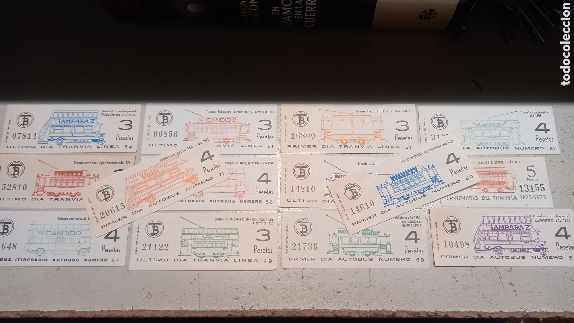 Coleccionismo Billetes de transporte: Tranv&iacute;as de Barcelona. Colecci&oacute;n 14 billetes conmemorativos
