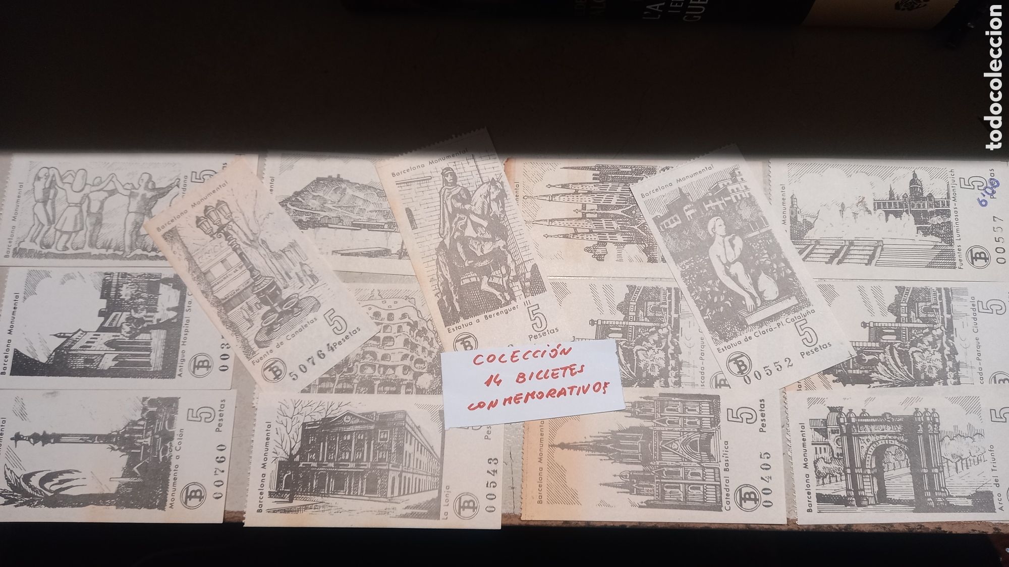 Coleccionismo Billetes de transporte: 14 billetes conmemorativos Transportes de Barcelona