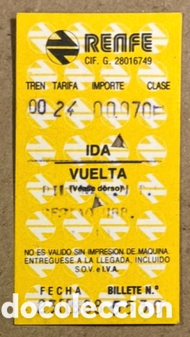 Colecionismos Bilhetes de Transporte: BILLETE RENFE AMURRIO - BILBAO DE 1988
