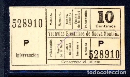 Colecionismos Bilhetes de Transporte: BILLETE DE TRANVIAS ELECTRICOS DE NUEVA MONTA&Ntilde;A