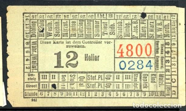 Collectables Transport Tickets: BILLETE DE VIENA (AUSTRIA)