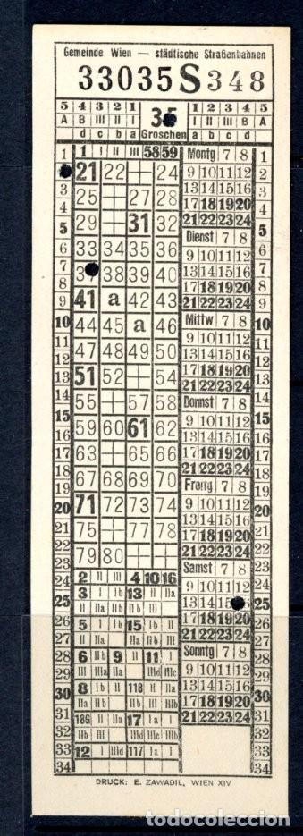 Collectables Transport Tickets: BILLETE DE VIENA (AUSTRIA)