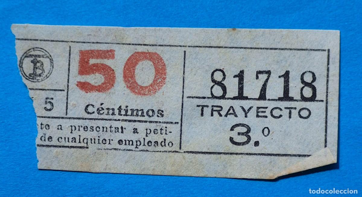 Coleccionismo Billetes de transporte: Billete Capic&uacute;a Transportes Barcelona &ndash; 50 Cts. &ndash; TRAYECTO 3&ordm; - 81718