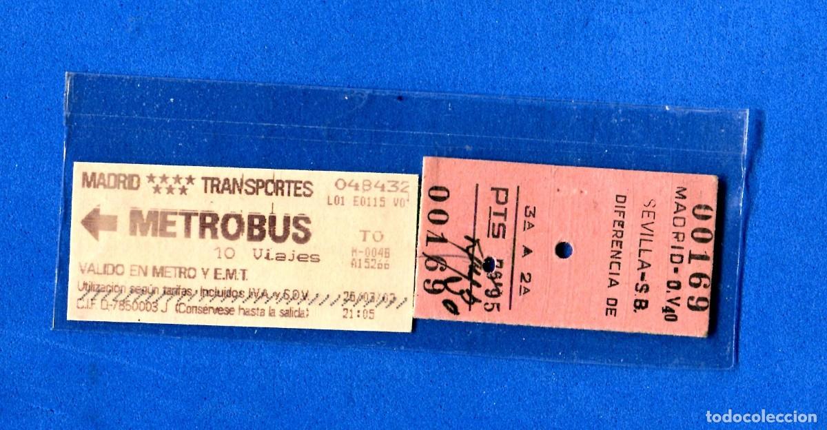 Coleccionismo Billetes de transporte: BILLETES DE TRSANSPORTE MADRID