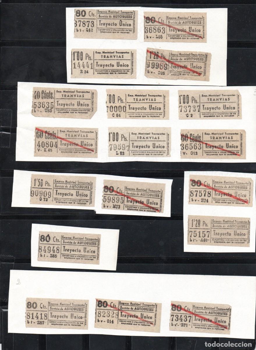 Coleccionismo Billetes de transporte: BILLETES DE TRANVIA ANTIGUOS VER FOTO